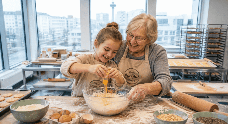 Grandmother and Granddaughter Baking Together (1)